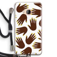 Hands dark: HTC U Play Transparant Hoesje met koord