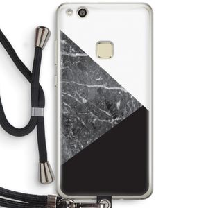 Combinatie marmer: Huawei Ascend P10 Lite Transparant Hoesje met koord
