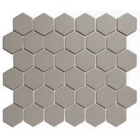 Tegelsample: The Mosaic Factory London hexagon mozaïek tegels 28x33 grijs