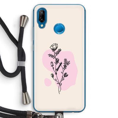 Roses are red: Huawei P20 Lite Transparant Hoesje met koord