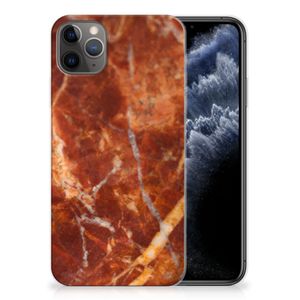 Apple iPhone 11 Pro Max TPU Siliconen Hoesje Marmer Bruin