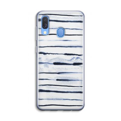 Ink Stripes: Samsung Galaxy A40 Transparant Hoesje
