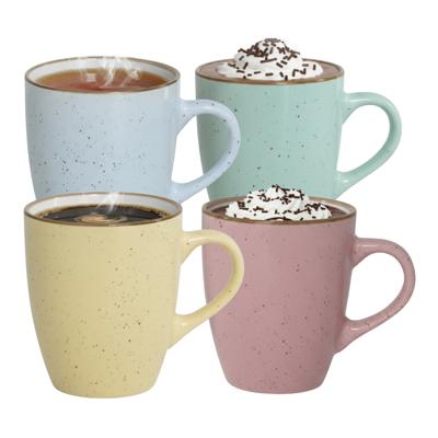 Koffie / thee mok Sweets set - 4x stuks - multi kleur - 350 ml - keramiek