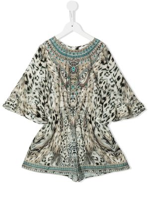 Camilla combishort Snow Whispers à imprimé animalier - Tons neutres