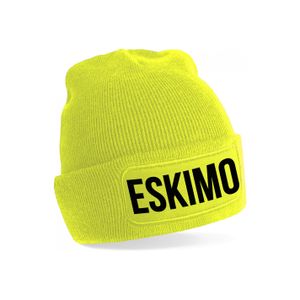 Eskimo muts unisex one size - geel