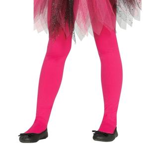 Carnaval verkleed panty voor meisjes - roze - 15 denier - 5 tot 9 jaar