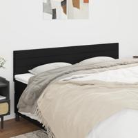 Hoofdborden 2 st 80x5x78/88 cm stof zwart