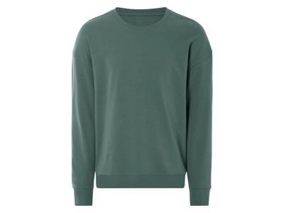 LIVERGY Herensweater van zachte interlockkwaliteit (Groen, XL)