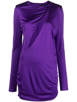 Versace robe courte à découpes - Violet