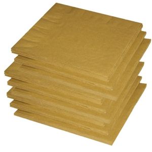 80x Gouden servetten 33 x 33 cm