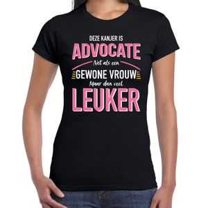 Deze kanjer is advocate cadeau t-shirt zwart voor dames