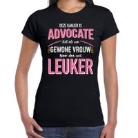 Deze kanjer is advocate cadeau t-shirt zwart voor dames