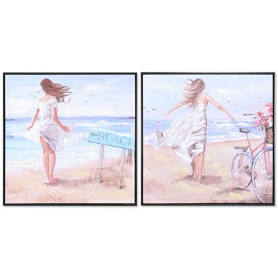 Schilderij DKD Home Decor 83 x 3,5 x 83 cm Mediterrane (2 Stuks)