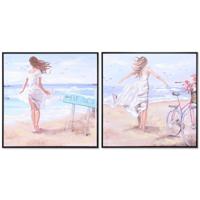 Schilderij DKD Home Decor 83 x 3,5 x 83 cm Mediterrane (2 Stuks)