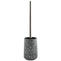 MSV Toiletborstel houder Safari - kunststeen - zwart/mozaiek - 37 cm   -