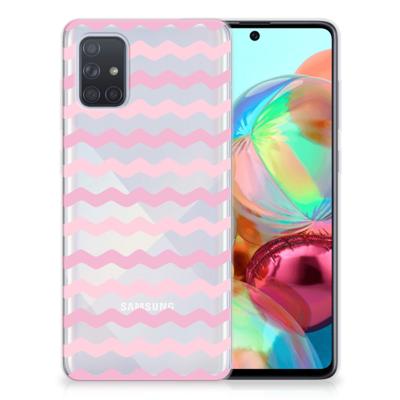 Samsung Galaxy A71 | TPU bumper | Waves Roze