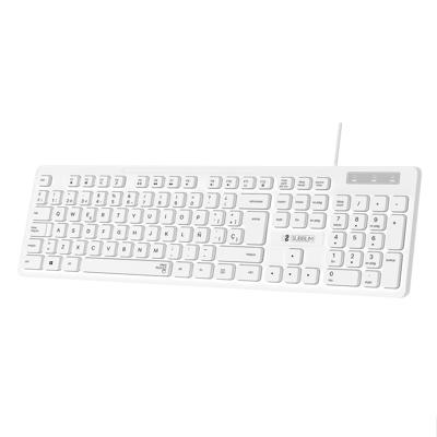 Toetsenbord Subblim SUBKBC-0SSK51 Wit Qwerty Spaans