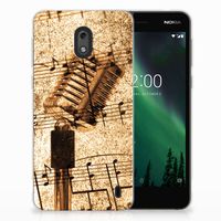 Nokia 2 Siliconen Hoesje met foto Bladmuziek - thumbnail