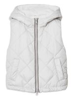 Brunello Cucinelli Kids gilet matelassé à capuche - Gris