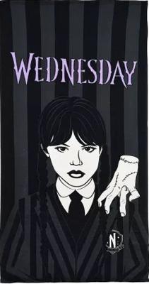 Wednesday strandlaken zwart 70 x 140 cm - polyester