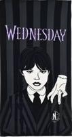 Wednesday strandlaken zwart 70 x 140 cm - polyester