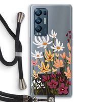 Painted wildflowers: Oppo Find X3 Neo Transparant Hoesje met koord