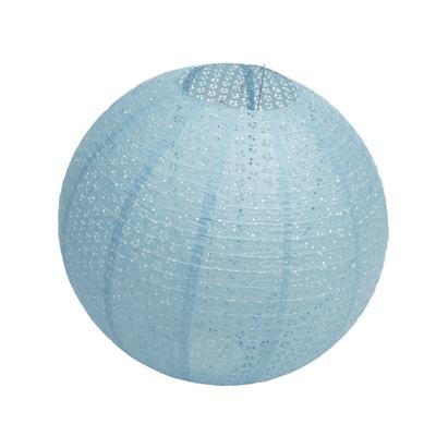 Chaks Lampion - luxueus -  bolvormig - licht blauw - 40 x 37.5 cm - papier - gedecoreerd