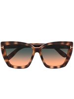 TOM FORD Eyewear lunettes de soleil Scarlett à monture papillon - Marron