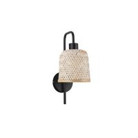 Lyora WandlampIntra zwart met bamboe kapje - 9001088