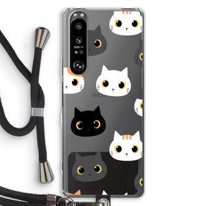 Katten: Sony Xperia 1 III Transparant Hoesje met koord