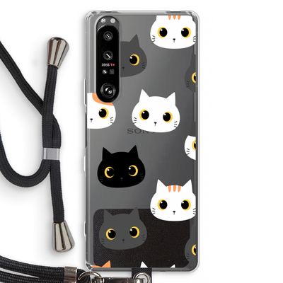 Katten: Sony Xperia 1 III Transparant Hoesje met koord
