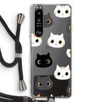 Katten: Sony Xperia 1 III Transparant Hoesje met koord