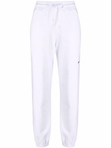 MSGM pantalon de jogging à logo imprimé - Blanc