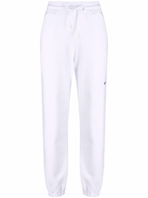 MSGM pantalon de jogging à logo imprimé - Blanc