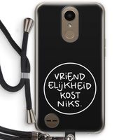 Vriendelijkheid: LG K10 (2017) Transparant Hoesje met koord