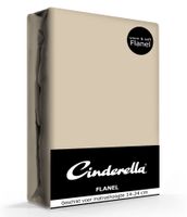 Cinderella Flanellen Hoeslaken Taupe-90x200/210cm