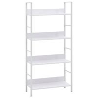 Boekenkast met 4 schappen 60x27,6x124,5 cm spaanplaat wit