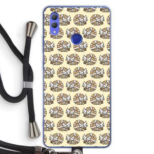 Slapende poes: Honor Note 10 Transparant Hoesje met koord