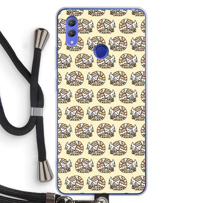 Slapende poes: Honor Note 10 Transparant Hoesje met koord