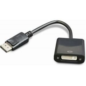 Gembird A-DPM-DVIF-002 DisplayPort to DVI adapter cable. Black electriciteitssnoer