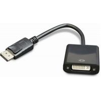 Gembird A-DPM-DVIF-002 DisplayPort to DVI adapter cable. Black electriciteitssnoer - thumbnail