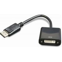 Gembird A-DPM-DVIF-002 DisplayPort to DVI adapter cable. Black electriciteitssnoer
