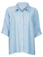 Blouse Embroidery Blauw Blouse Embroidery Blauw
