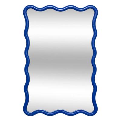 Atmosphera Wandspiegel Waves - blauw - 60 x 38 cm - kunststof/glas