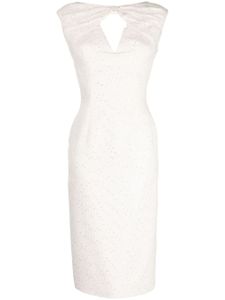 Saiid Kobeisy robe mi-longue à sequins - Blanc