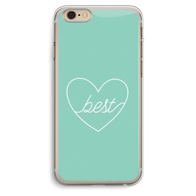 Best heart pastel: iPhone 6 Plus / 6S Plus Transparant Hoesje