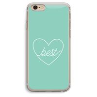 Best heart pastel: iPhone 6 Plus / 6S Plus Transparant Hoesje