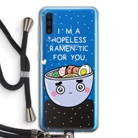 I'm A Hopeless Ramen-Tic For You: Samsung Galaxy A50 Transparant Hoesje met koord