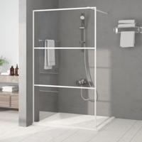Inloopdouchewand 115x195 cm transparant ESG-glas wit
