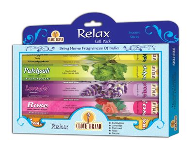 Clove Brand Wierook Geschenkset Relax (5 pakjes met 16 stokjes)